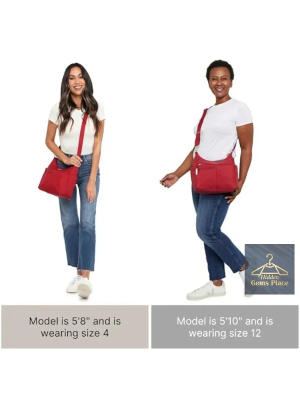 Anti-theft Crossbody Bag with RFID Blocking and Locking Zippers